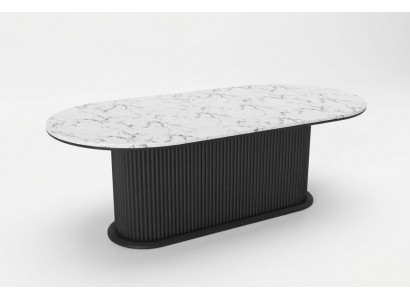 Eettafel hout Eettafel modern zwart ovale tafel Meubels Modern Nieuw