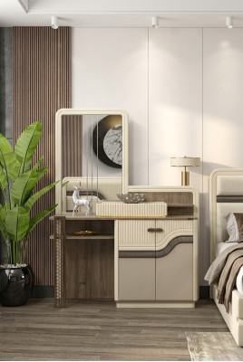 Ontwerper make-uptafel met spiegel in de slaapkamer Chic meubel commode