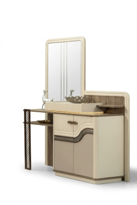 Ontwerper make-uptafel met spiegel in de slaapkamer Chic meubel commode