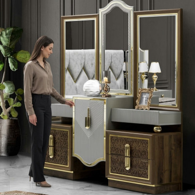 Modern Design Kaptafel met Spiegel Slaapkamer Nieuw Luxe