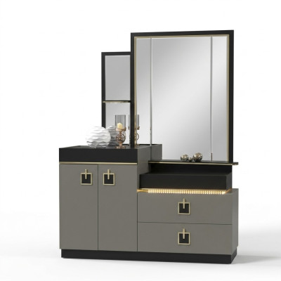 Kaptafel met spiegel console laden Hout Modern Slaapkamer