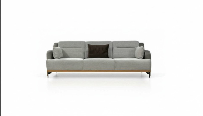 Bankstel 3-zits Design Banken Gestoffeerd Bankstellen Textiel Relax Moderne 225cm
