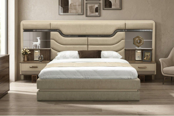 Meubelbedden Luxe Bed 2x Nachtkastjes 3-delig Slaapkamerset Ontwerp