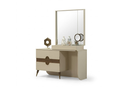 Beige make-up tafel met spiegel Slaapkamermeubilair ontwerp Konso lNeu
