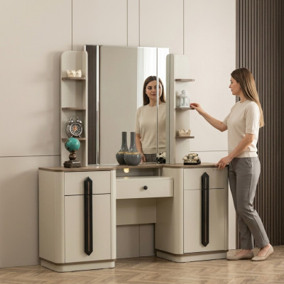 Make-up tafel spiegel console make-uptafels luxe consoles hout nieuw