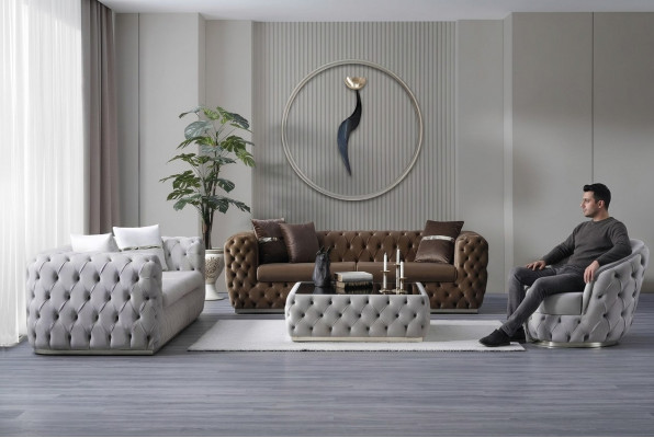 Luxe bankstel 3+3+1 zits set Design Bank Bekleding Modern Set