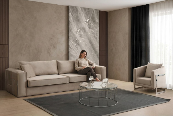 Sofaset 2 delig Woonkamer Compleet Bankstel 3+1 zits Meubels Textiel
