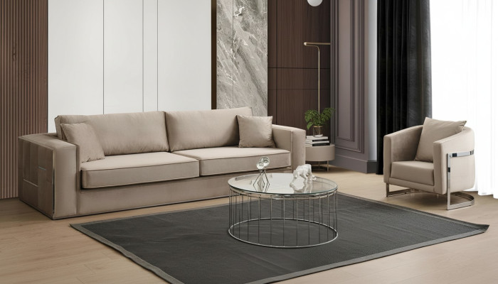 Sofaset 2 delig Woonkamer Compleet Bankstel 3+1 zits Meubels Textiel