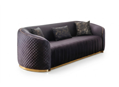 Sofa Luxe Woonkamer Modern Driepersoons Meubel Zwart 3 Zits Hout Textiel