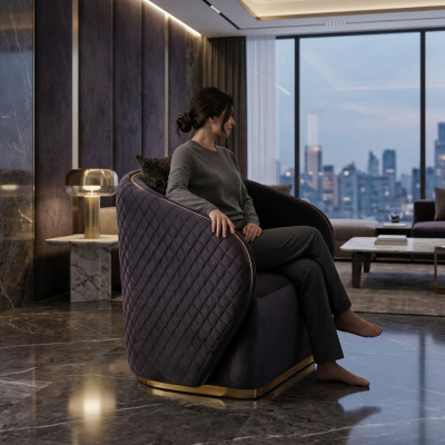 Ontwerp Fauteuil Lounge Perfect Meubelen Stoelen Textiel Bekleding Zit Luxe Nieuw