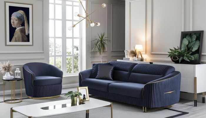 Bankstel 3+1-zits Meubels Modern Set Design Bank Nieuw 2-delig Stoffen Bankstel