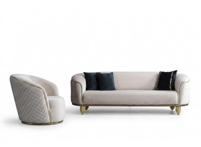 Bankstel 2 delen Woonkamer Bankstel 3 zits Fauteuil Modern Design Bank