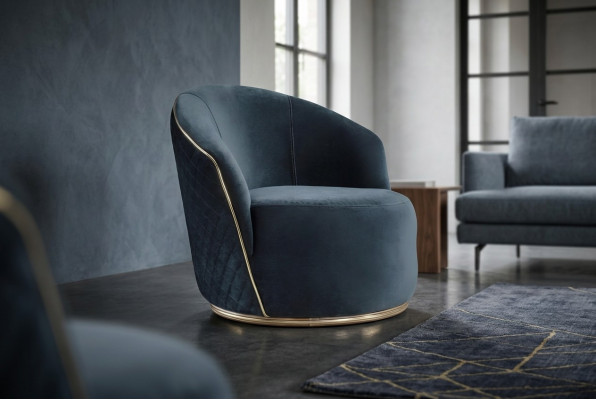 Luxe fauteuil gestoffeerd Relax Lounge Club meubels Design fauteuil Blauw nieuw