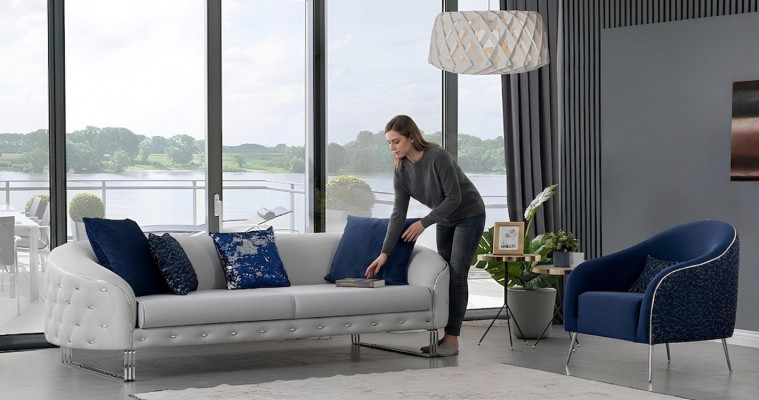 Moderne bankstel 2-delige woonkamerset luxe bankstel 3+1 zits meubels