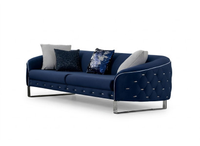 Designer bankstel 3-zits Chesterfield bank gestoffeerde sofa's ontwerp blauw