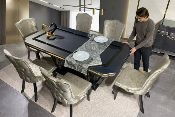 Eetkamerset Eetgroep Tafel 7-delig Compleet Set Eettafel 6 Stoelen Set
