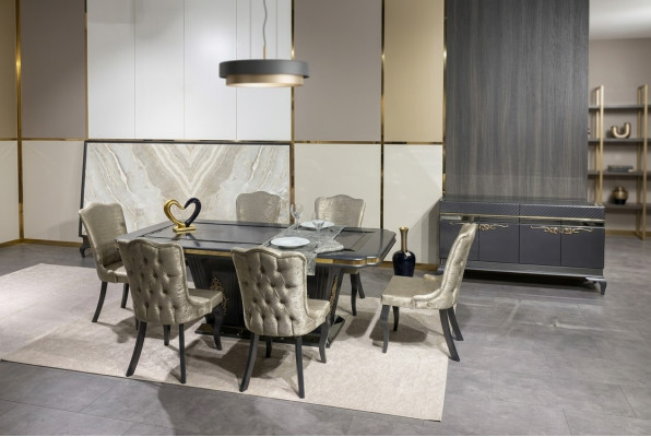 Eetkamerset Eetgroep Tafel 7-delig Compleet Set Eettafel 6 Stoelen Set