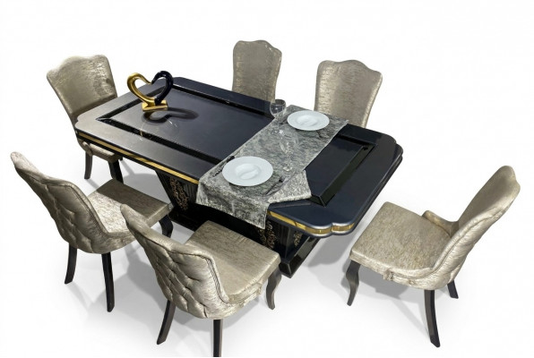 Eetkamerset Eetgroep Tafel 7-delig Compleet Set Eettafel 6 Stoelen Set