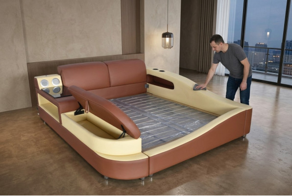Multifunctioneel bed Luxe hotel Tweepersoonsbedden Designmeubelen 180x200