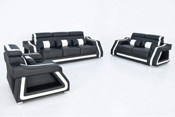 Bankstel 3+2+1 zits set Design Bank Bekleding Banken Bank Modern Set