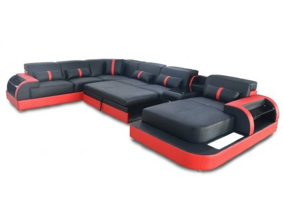Multifunctionele bank bank woonlandschap banken gestoffeerd banken LED bed-functie