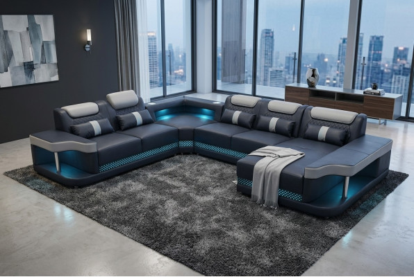 Luxe bankbekleding meubilair woonlandschap banken bekleding hoekbank hoekopstelling