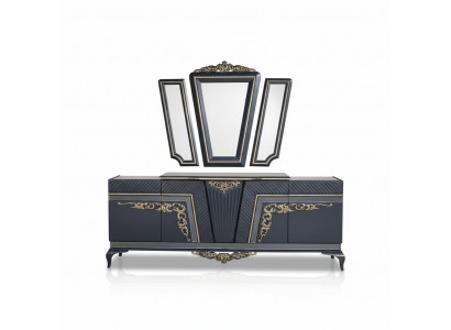 Sideboard Moderne Kommode Anrichte Schrank mit 3 Spiegel Stauraum Barock  Sideboard Moderne Ladenkast Kabinet met 3 spiegels Opbergruimte Barok