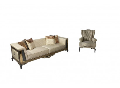Ontwerp banken gestoffeerde banken textiel relax bankstel 3+1 zits set