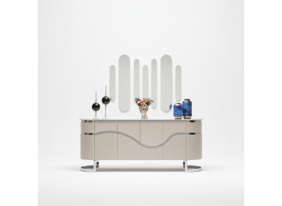 Sideboard Spiegel Esszimmer Holz Esszimmer Set Gruppe Design Garnitur 5tlg