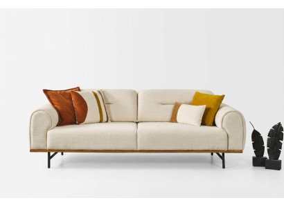 Moderne Bank 3-zits Luxe Beige Designmeubels in Woonkamer Banken.