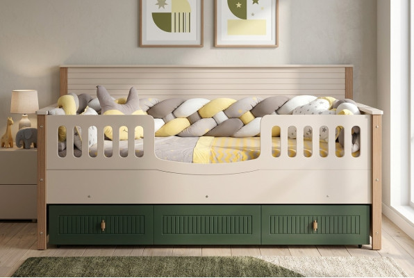 Bedframe kinderbed bed kinderkamer kinderkamermeubels Licht hout