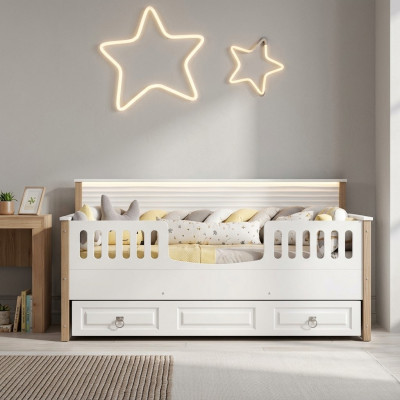 Perfekt kinderbed Bed kindermeubelen Wit set Moderne kinderen nieuw