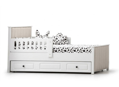 Kinderbed Houten bed Functioneel bed Uitschuifbaar bed 200 Hout Wit
