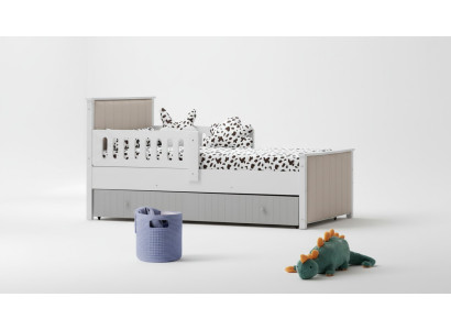 Praktisch kinderbed grijs kleur voor zoete slaapuren luxe