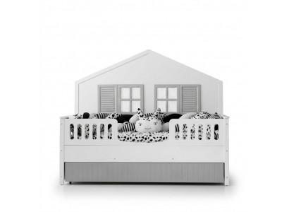 Modern kinderbed grijs kleurig luxueus design meubels voor de kleintjes