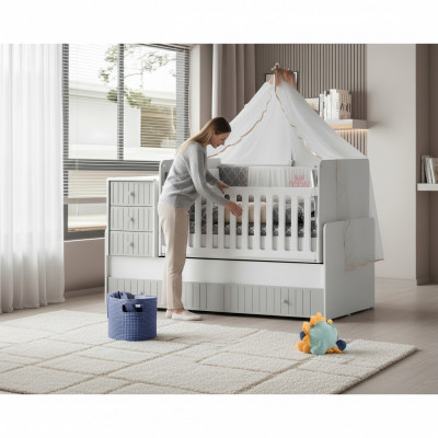 Stijlvolle gezellige kinderbed voor een goede nachtrust Luxueus Grijs