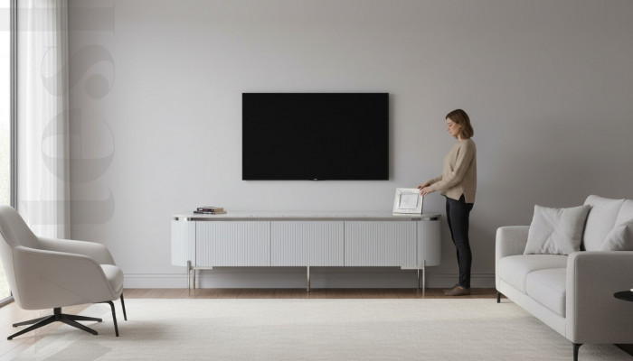 TV-kast in grijs nieuw luxe