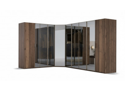 Moderne bruine hoekkast designer kast houten kast luxe meubels