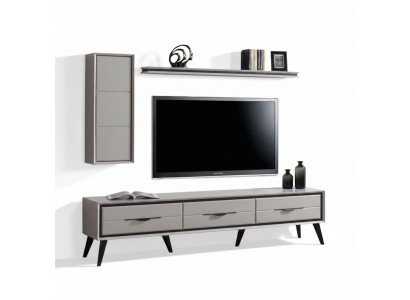 Stijlvol 3-deurs tv-laagbord moderne wandkast ontwerper rek.