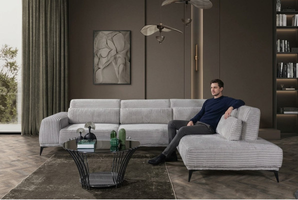 Stijlvolle hoekbank L-vorm Luxe woonkamer woonlandschap banken banken