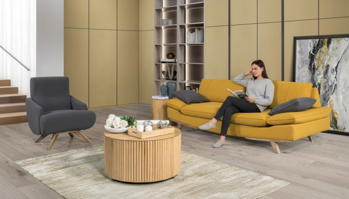 Stijlvolle woonkamerset designer 3-zits luxe bank fauteuil 2-delig