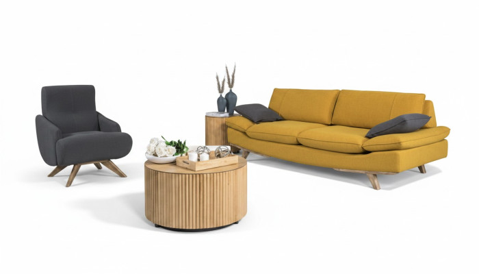 Stijlvolle woonkamerset designer 3-zits luxe bank fauteuil 2-delig