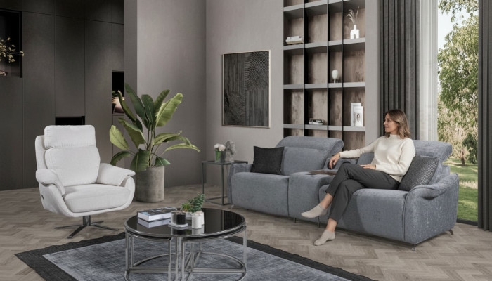 Moderne bankstel woonkamer 3-zits banken met één zitplaats