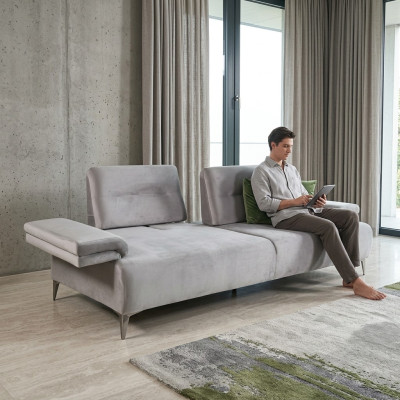Heldere beige bank ontwerper 3-zits woonkamer Edle banken Moderne banken