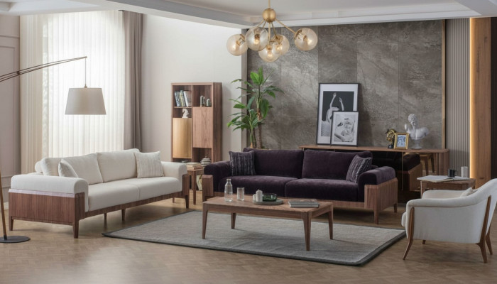 Meerkleurige bankstelset ontwerper witte 3-zits luxe fauteuil