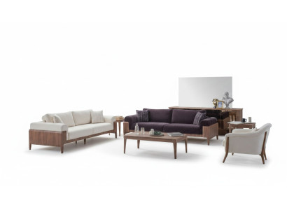 Meerkleurige bankstelset ontwerper witte 3-zits luxe fauteuil