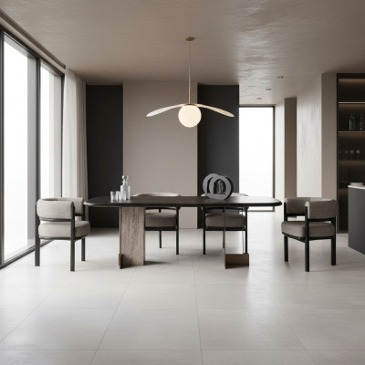 Bruine eetkamerset Luxe eettafel met 6 stoelen 7-delige set