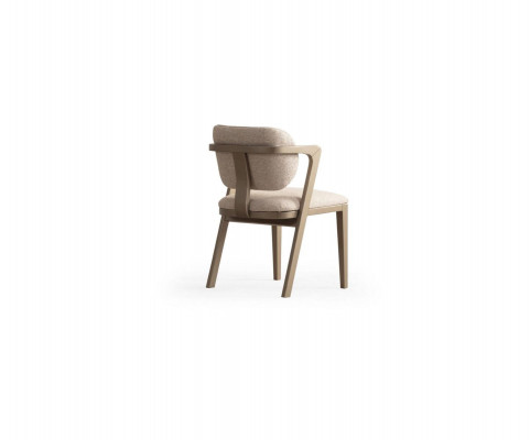 Wit-beige eetkamer meubelset Rechthoekige eettafel met 6 stoelen 7-delig