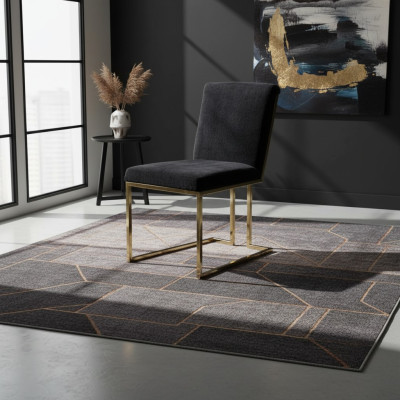 Zwarte roestvrijstalen stoel metalen eetkamerstoel design gestoffeerde stoelen