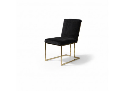 Zwarte roestvrijstalen stoel metalen eetkamerstoel design gestoffeerde stoelen